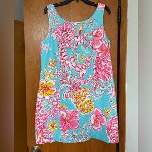 EUC Lilly Pulitzer Cathy shift dress Breakwater Blue Lolita 12